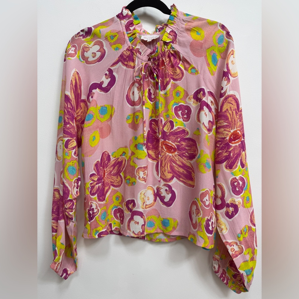 Alivia Floral Pink Blouse, NWOT, size small